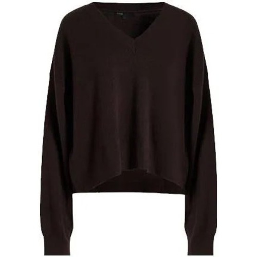Maje Dark Brown V-Neck Sweater